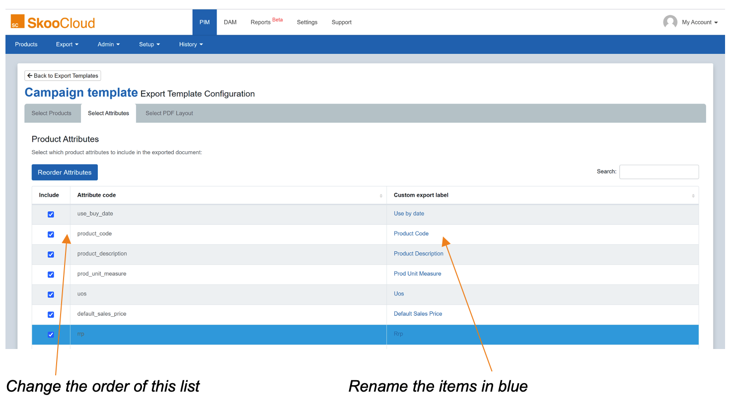 4.3 Export: How to use Templates