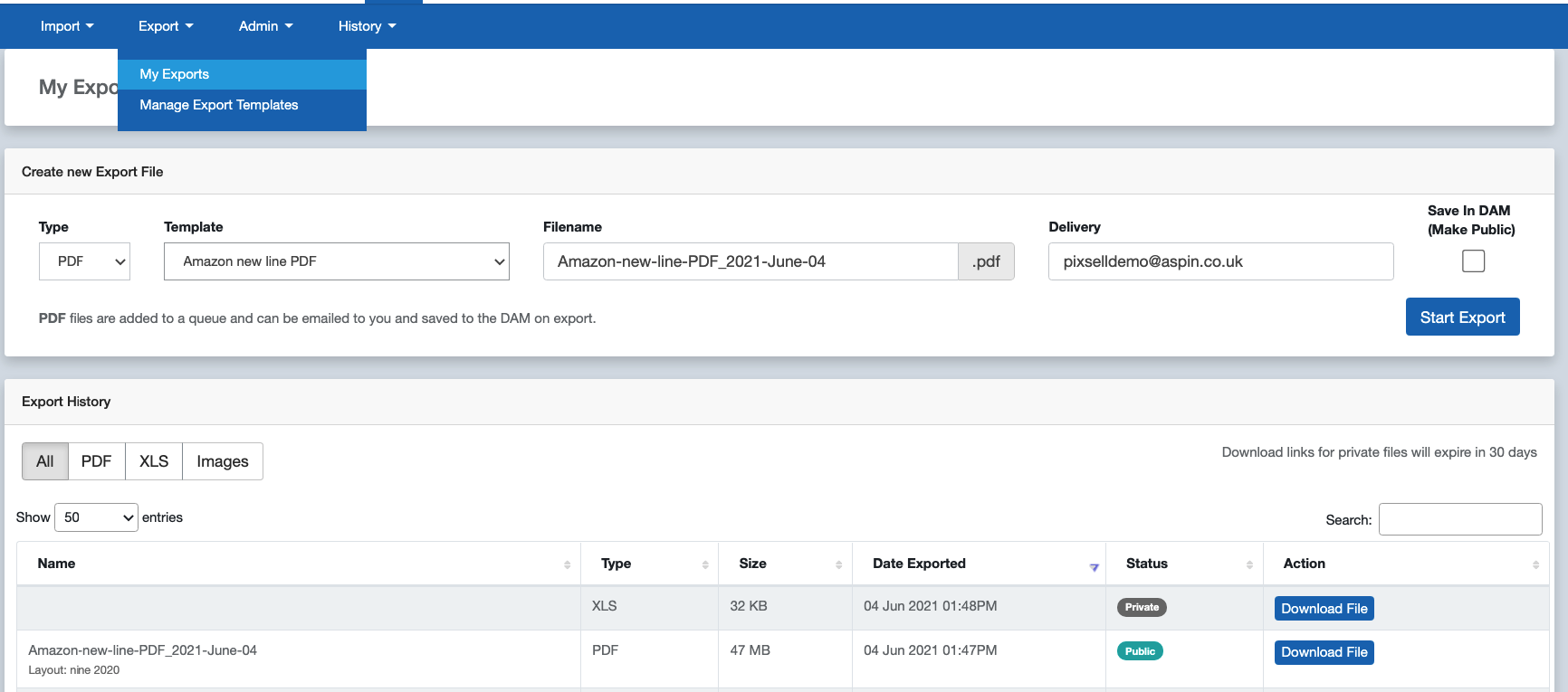 4.3 Export: How to use Templates