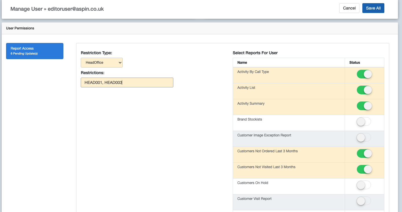 6. Settings